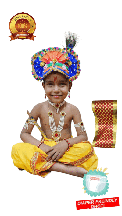 Kanha Dhoti with Royal Jewellery and Mukut