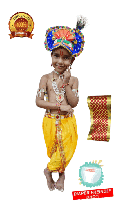 Kanha Dhoti with Royal Jewellery and Mukut