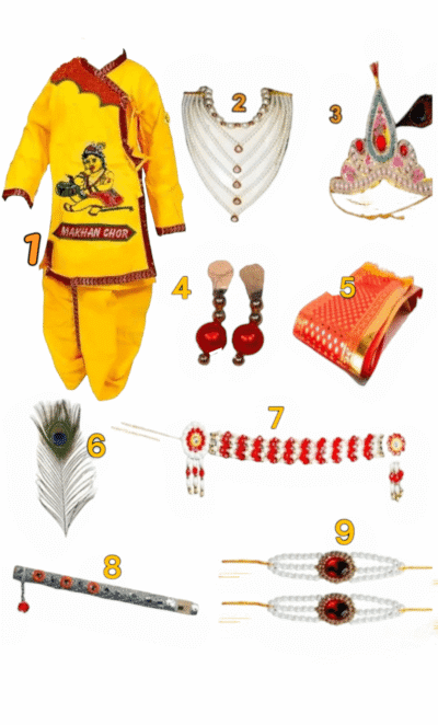 Gopal Ji with Pearl Jewellery Set