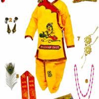 Gopal Ji with Golden Jewellery Set