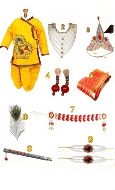 MakhanChor with Pearl Jewellery Set