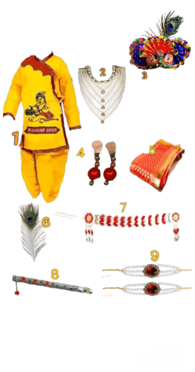 Gopal Ji with Pagdi and Pearl Jewellery Set