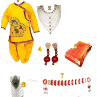 MakhanChor with Pagdi and Pearl Jewellery Set