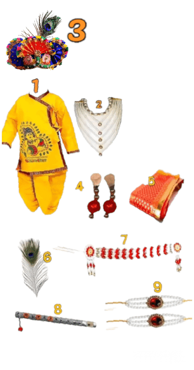 MakhanChor with Pagdi and Pearl Jewellery Set