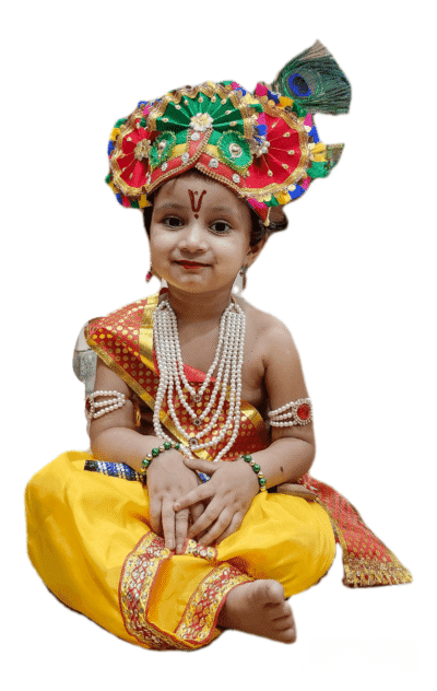 Kanha Dhoti with Pagdi and Pearl Jewellery Set