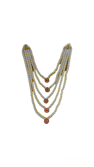 MakhanChor with Pagdi and Pearl Jewellery Set - Image 6