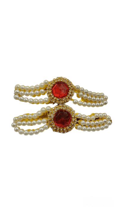 MakhanChor with Pagdi and Pearl Jewellery Set - Image 5