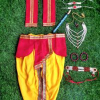 Kanha Dhoti with Pleats and Pearl Jewellery Set